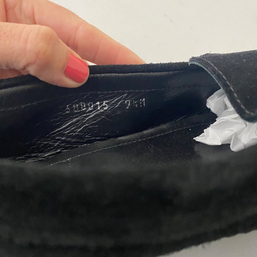 Aquatalia Flats Loafers Shoes Suede Black - Picture 8 of 10